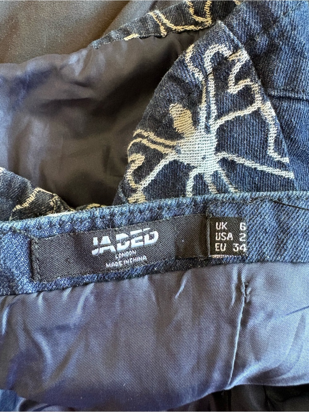 JADED LONDON Lucia Butterfly Corset Top Sz 2 Denim‎ Y2K - Picture 8 of 9